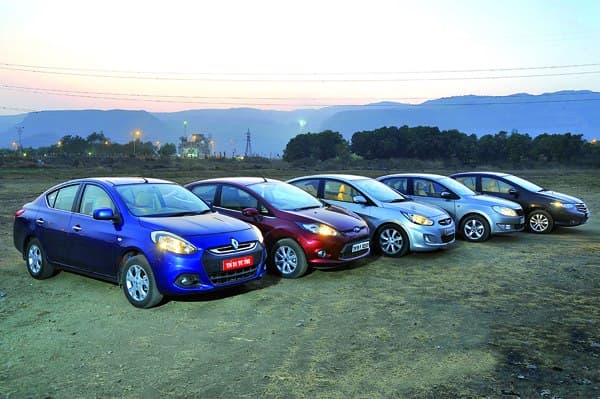 Renault Scala vs Hyundai Verna vs Honda City vs Ford Fiesta