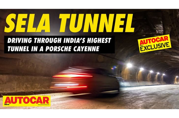 Driving a Porsche Cayenne through Sela tunnel video