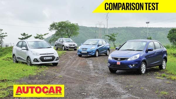 Tata Zest vs Maruti Dzire vs Honda Amaze vs Hyundai Xcent