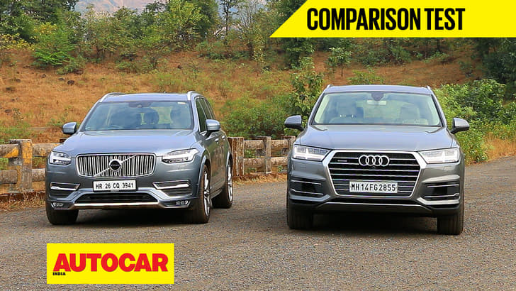 New Audi Q7 vs Volvo XC90 video comparison