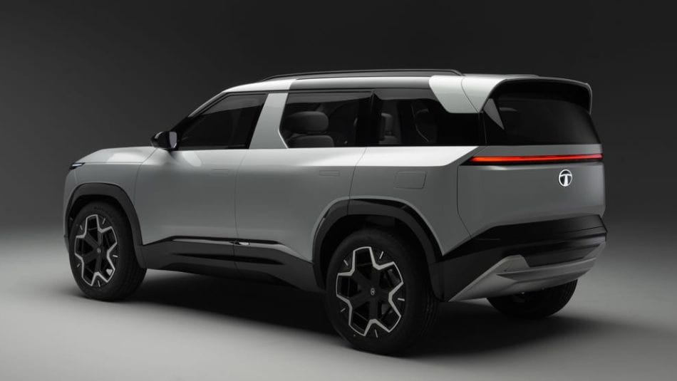 Tata Sierra EV rear quarter