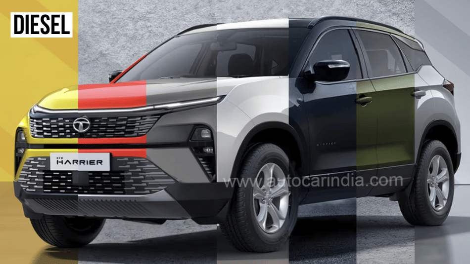 tata harrier diesel colour options