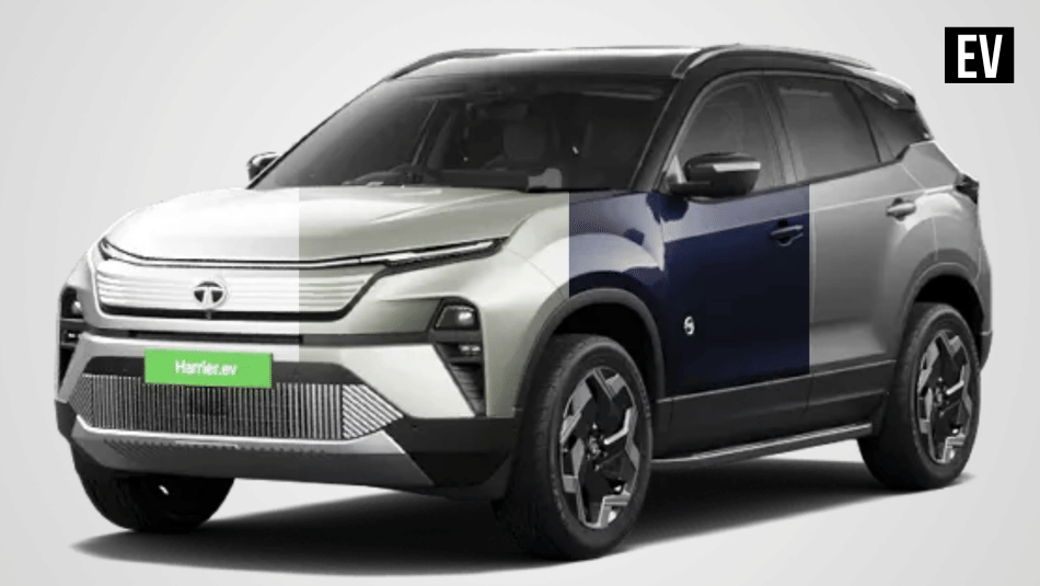 tata harrier ev colour options