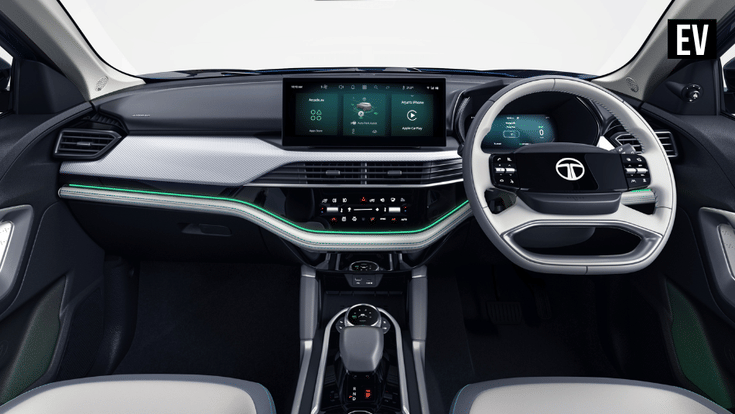 tata harrier ev interior in studio tata harrier ev interior in studio