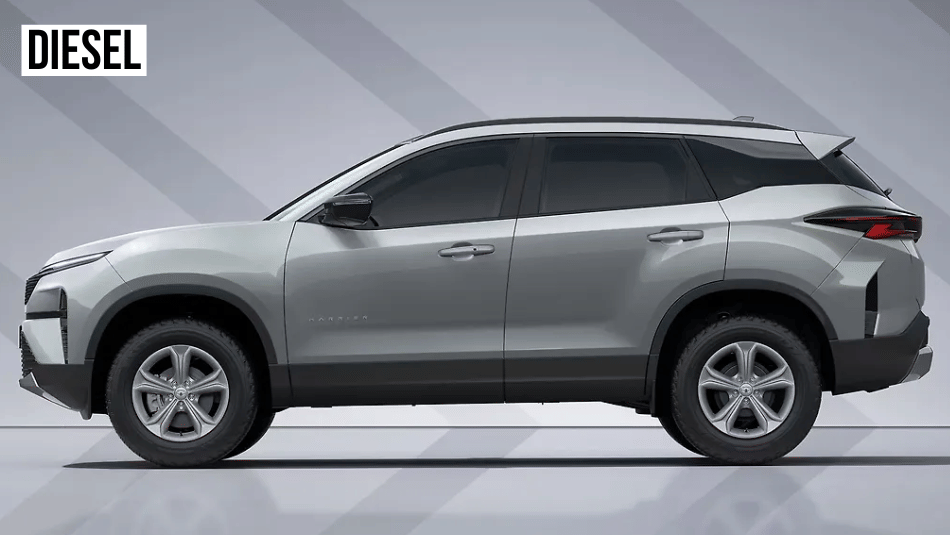 tata harrier side profile in studio