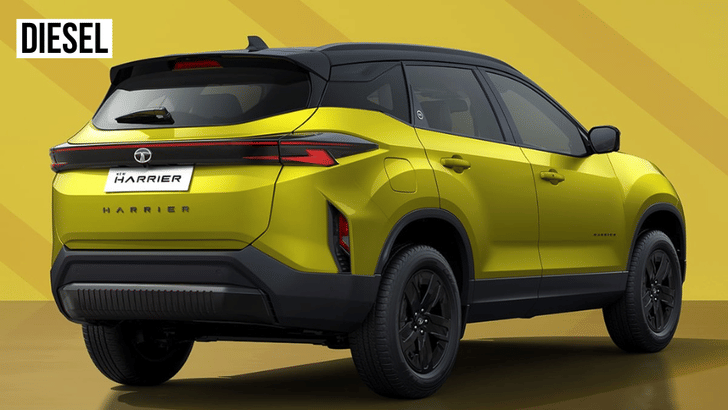 tata harrier rear in studio tata harrier rear in studio