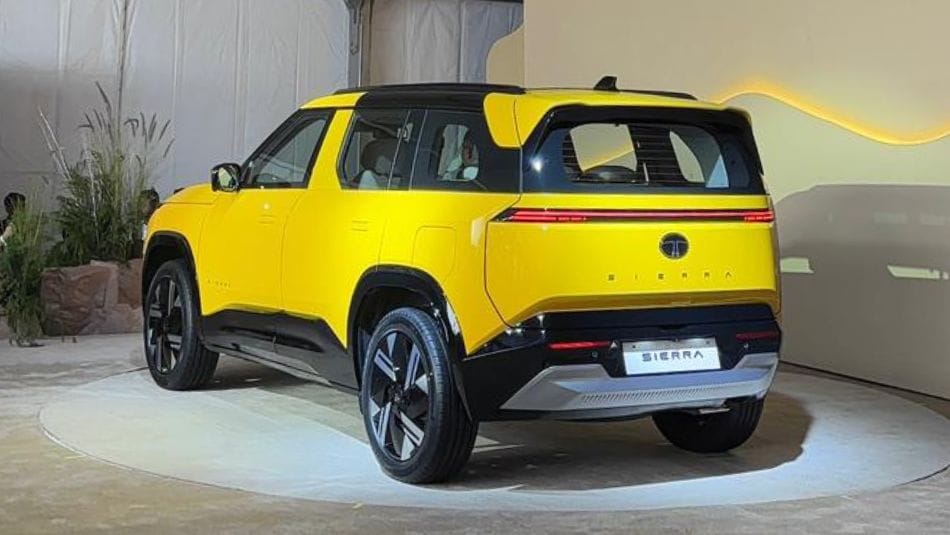 2025 Tata Sierra rear quarter