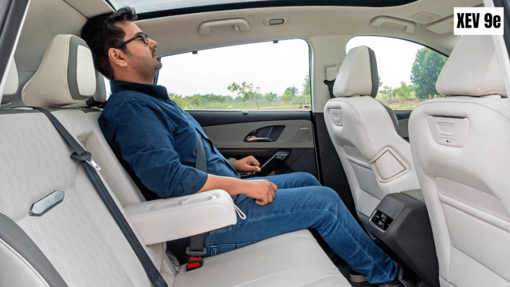 Mahindra XEV 9e second row space Mahindra XEV 9e second row space