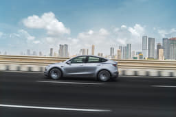 Tesla Model Y Front Right Three Quarter Tesla Model Y Front Right Three Quarter