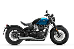 Triumph Bonneville Bobber Color Blue, Black