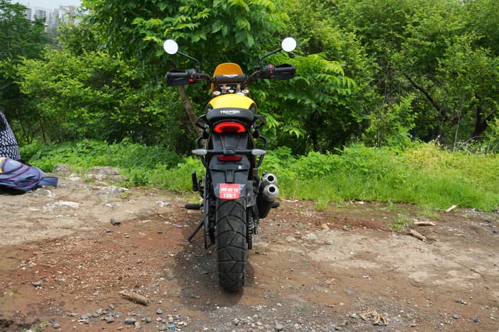 Triumph Scrambler 400 Xc Rear View